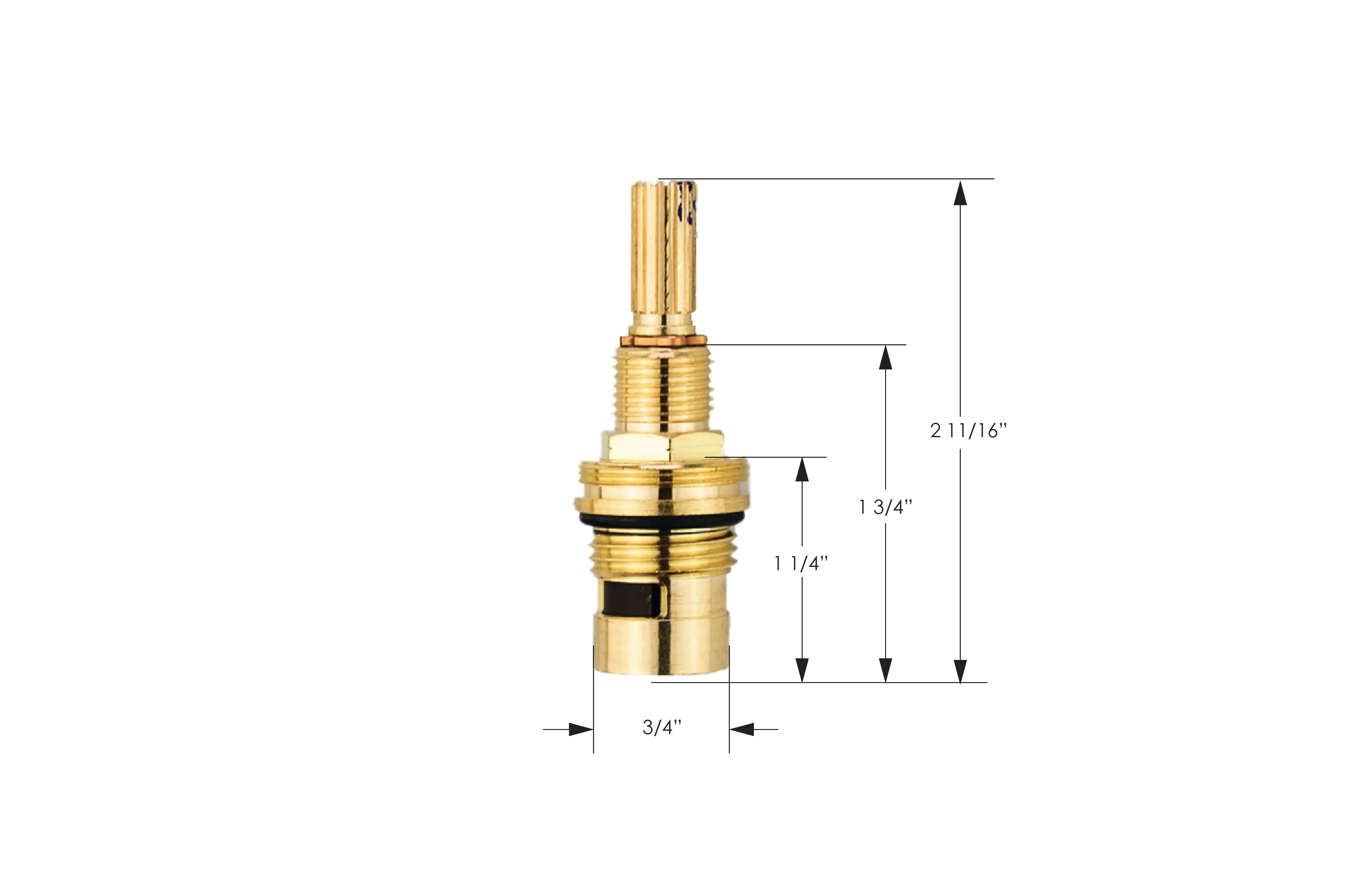 16 Point Stem Cold 1/2" Replacement Cartridge (After 1991)- Cold 10241