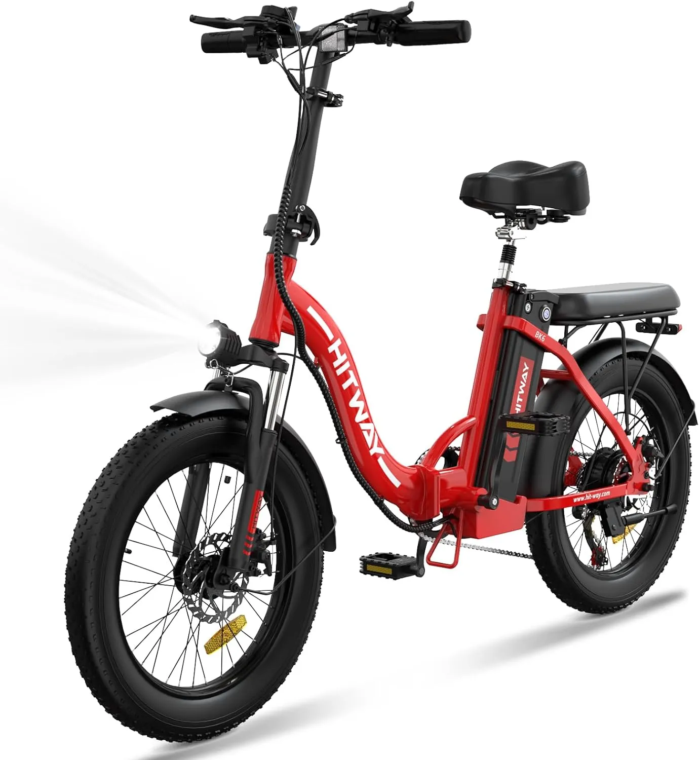 20" Fat Tire Electric Bike, 750W, 20MPH, Folding, 48V/14Ah Battery, All-Terrain