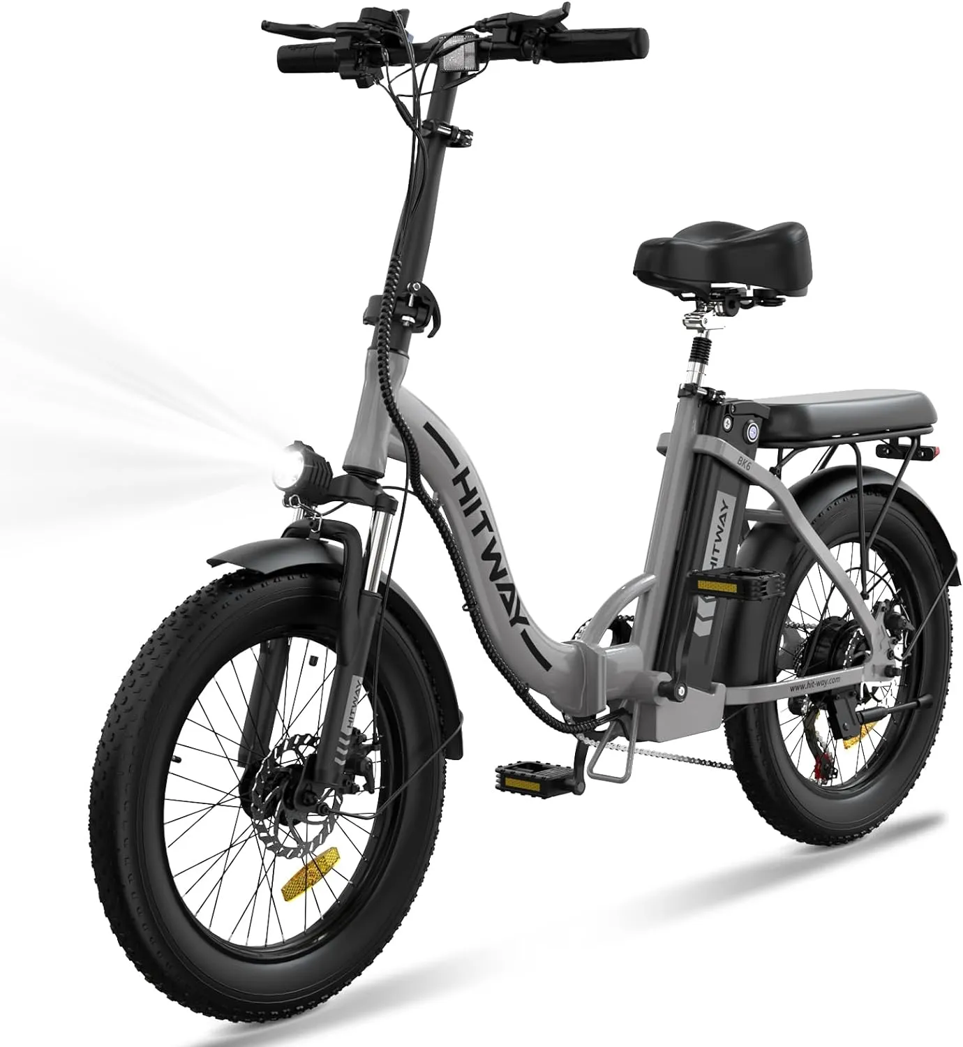 20" Fat Tire Electric Bike, 750W, 20MPH, Folding, 48V/14Ah Battery, All-Terrain