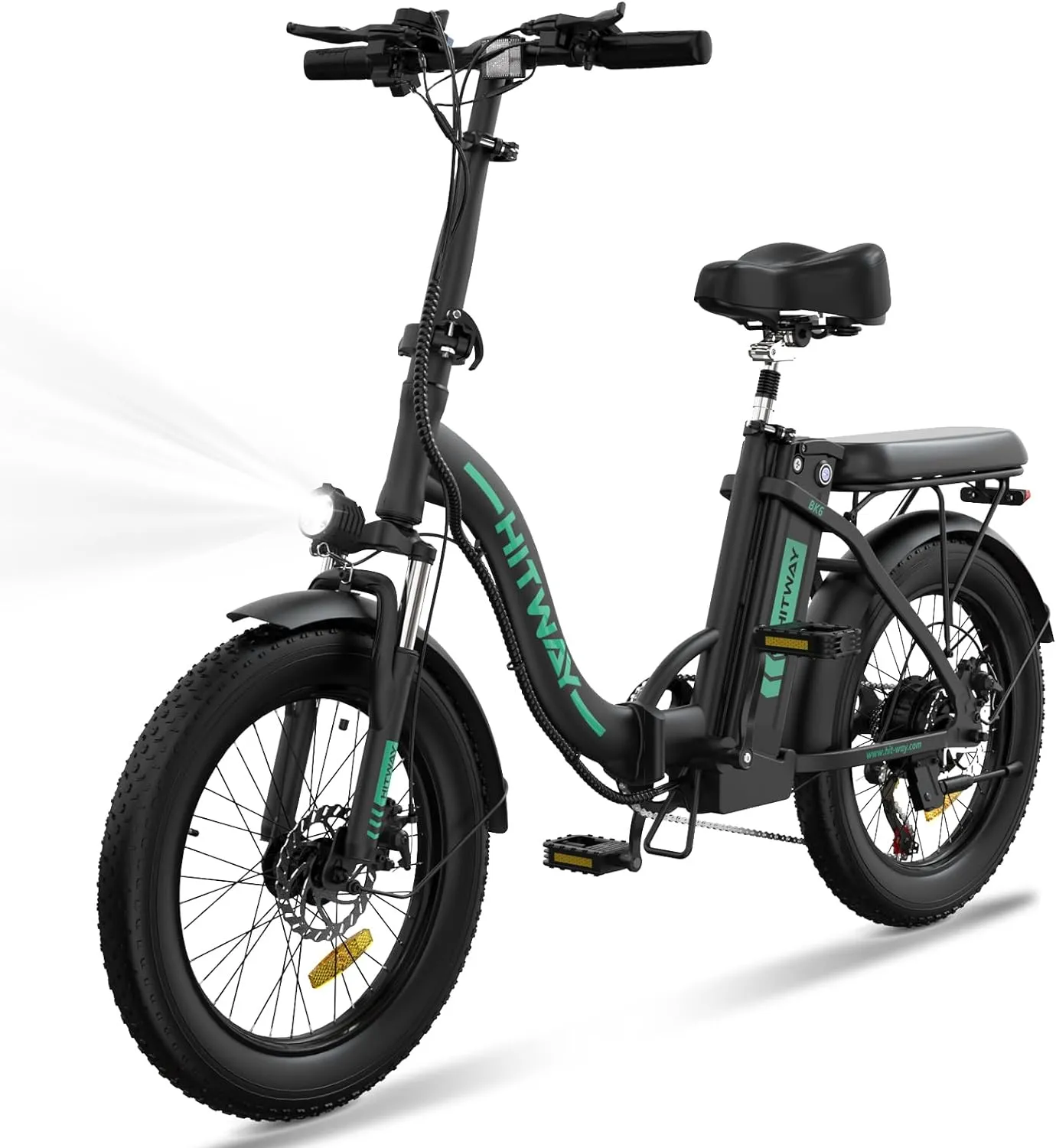 20" Fat Tire Electric Bike, 750W, 20MPH, Folding, 48V/14Ah Battery, All-Terrain