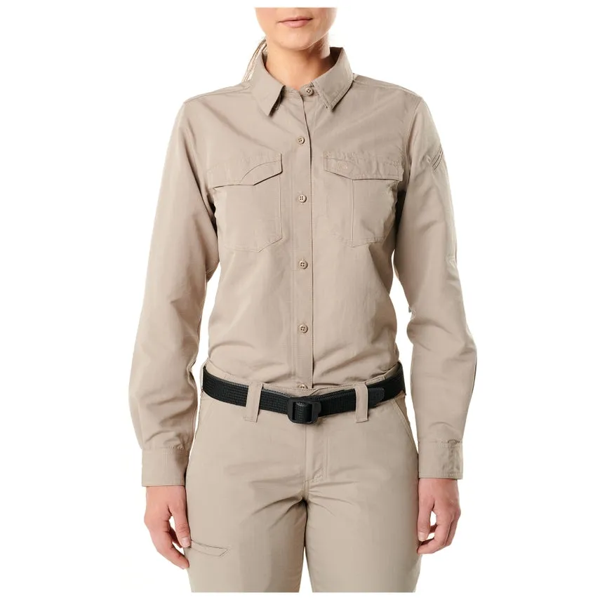 5.11 Womens Fast-Tac Long Sleeve Button Down Polo Shirt