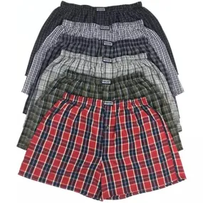 6-Pack: Men's Relaxed Fit Tartan Plaid Boxers