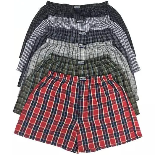 6-Pack: Men's Relaxed Fit Tartan Plaid Boxers