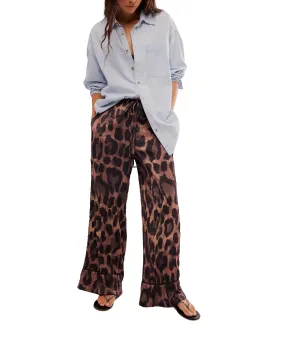 All Out Satin Leopard Pant