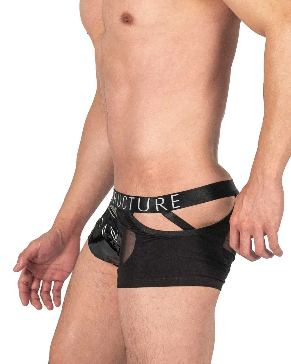 Alpha Low Waist Mesh Back Jockstrap Trunks