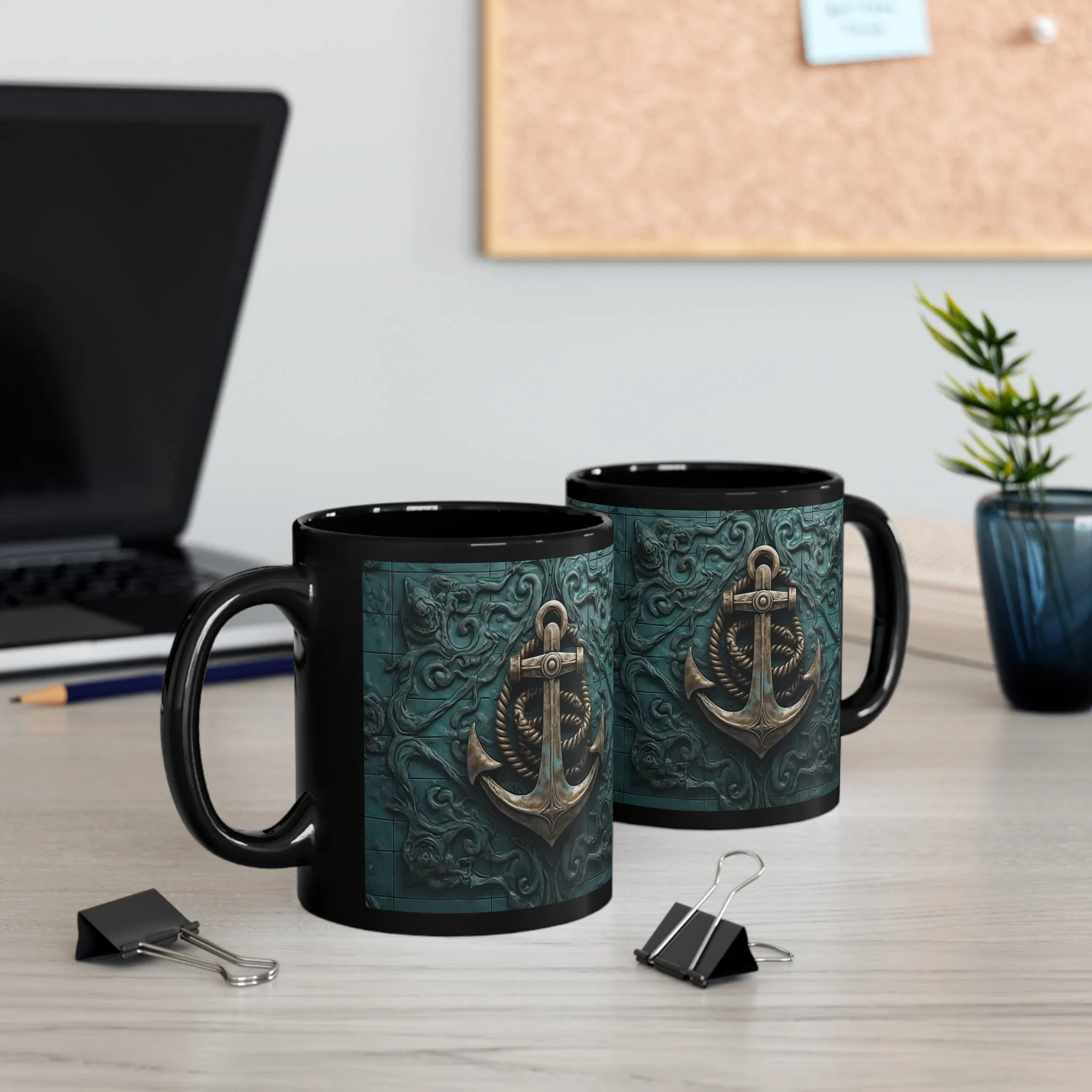 AWESOME 3D ANCHOR MUG - BLACK - MUGSCITY - Free Shipping