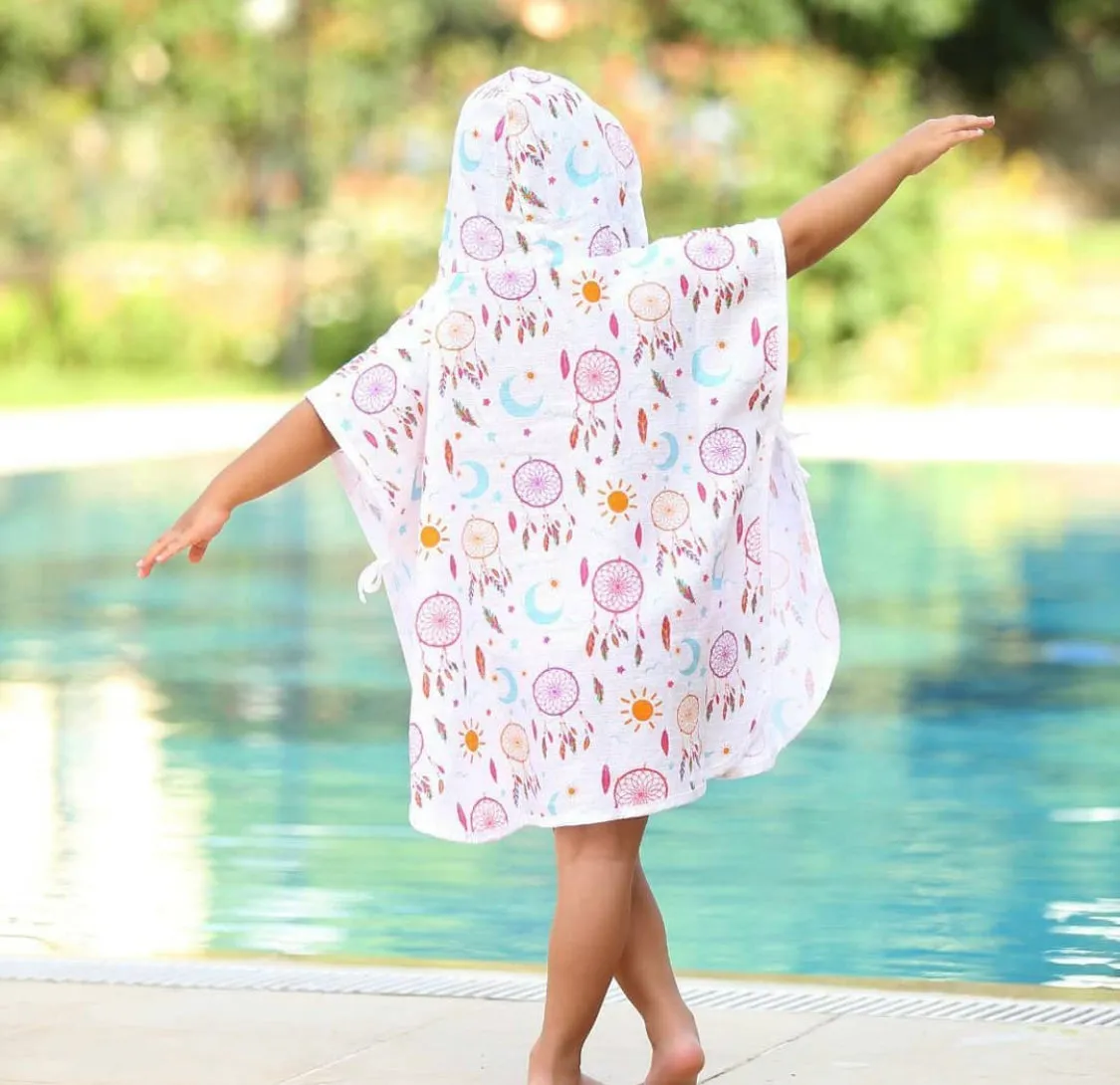 Baby Muslin Pancho - Moon