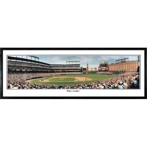 Baltimore Orioles Who's At Bat" - 13.5"x39" Standard Black Frame"