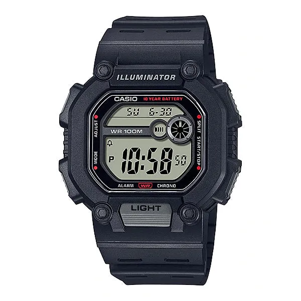 Casio Digital Black Resin Band Watch W737H-1A W-737H-1A