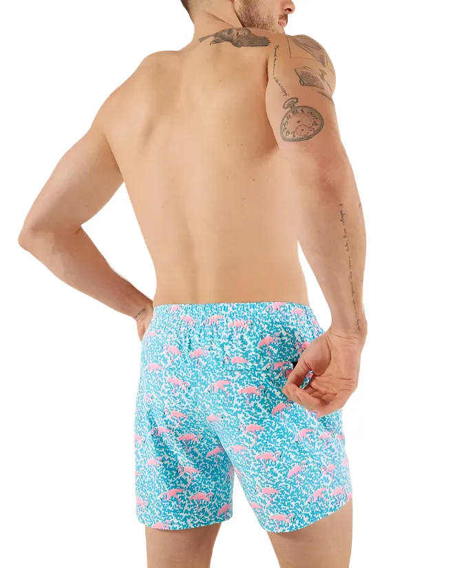 Chubbies Mens The Domingos Are For Flamingos 5.5" Classic Swim Trunks