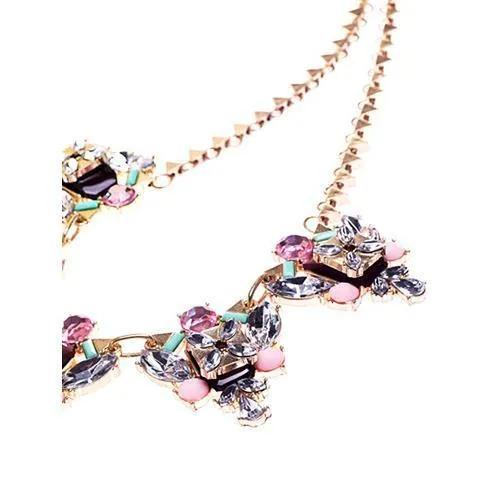 Colorful Rhinestone Bohemia Necklace