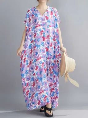 Crazy Love Floral Printed Kaftan Dress