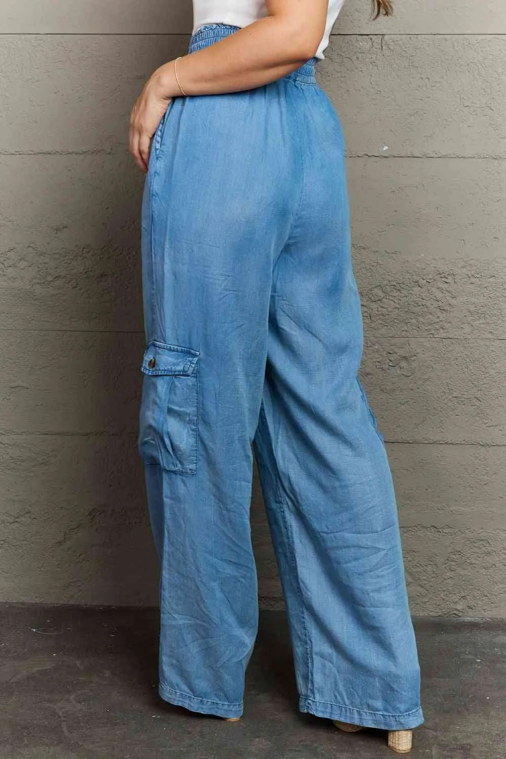 Denim Cargo Pants