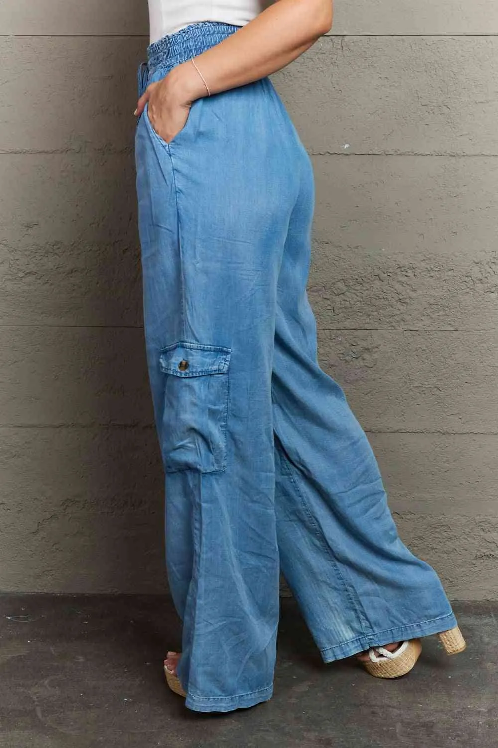 Denim Cargo Pants