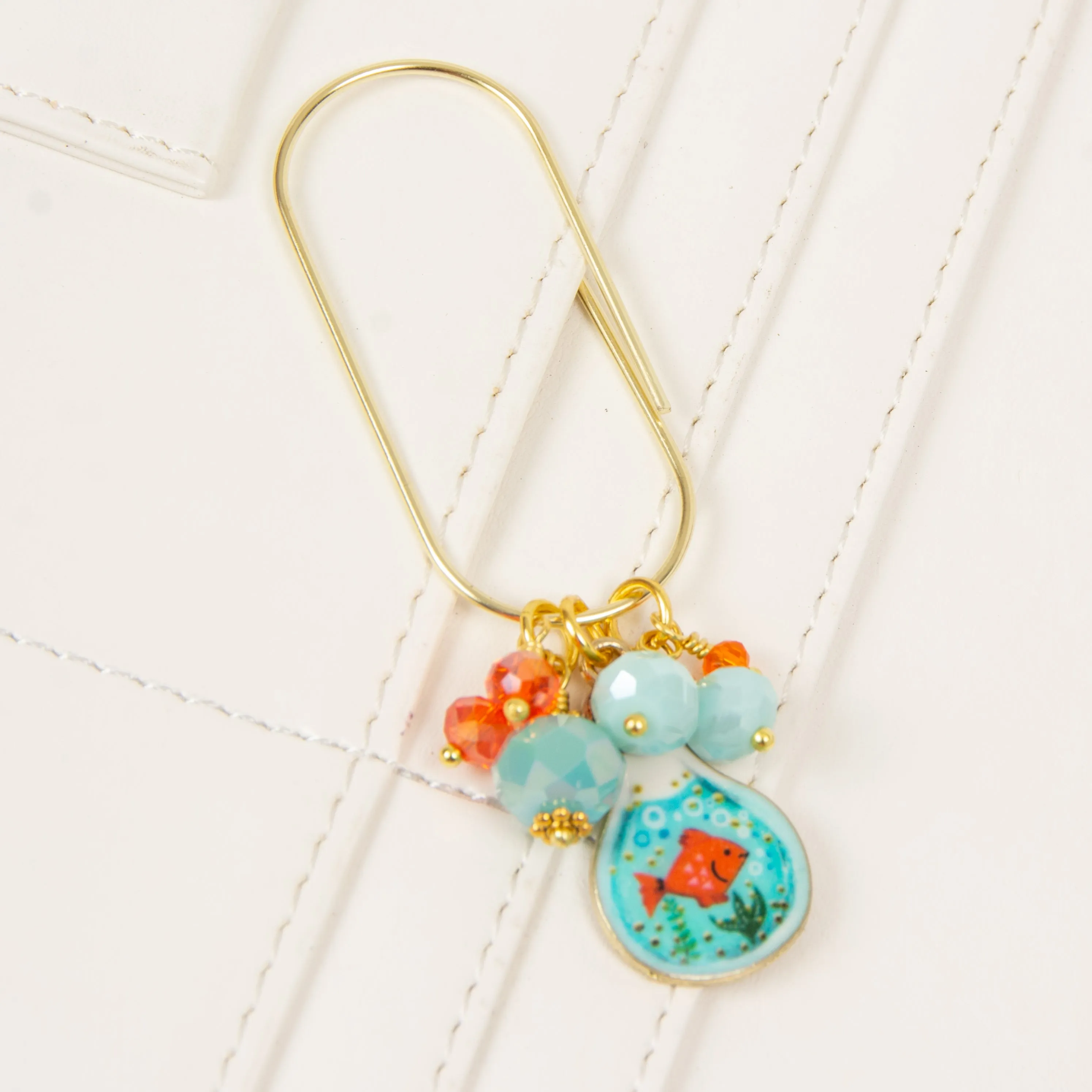 Goldfish in Lightbulb Dangle Clip or Charm