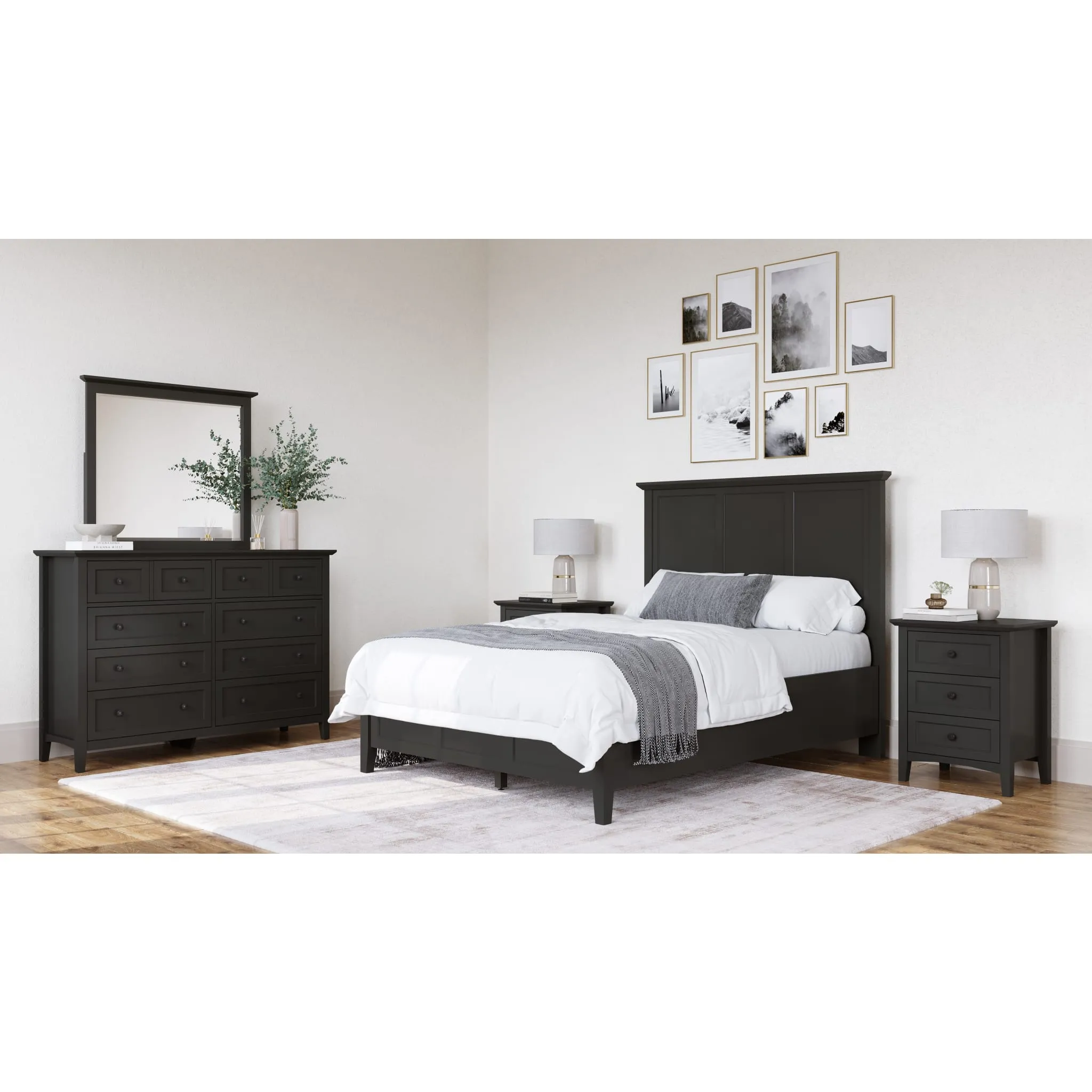 Grace Eight Drawer Dresser in Raven Black (2024)