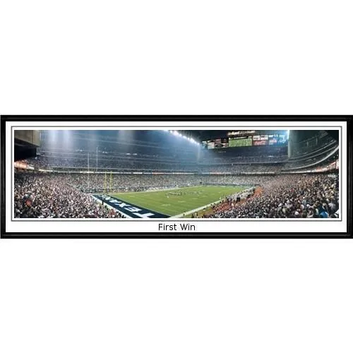 Houston Texans First Win"  - 13.5"x39" Standard Black Frame"