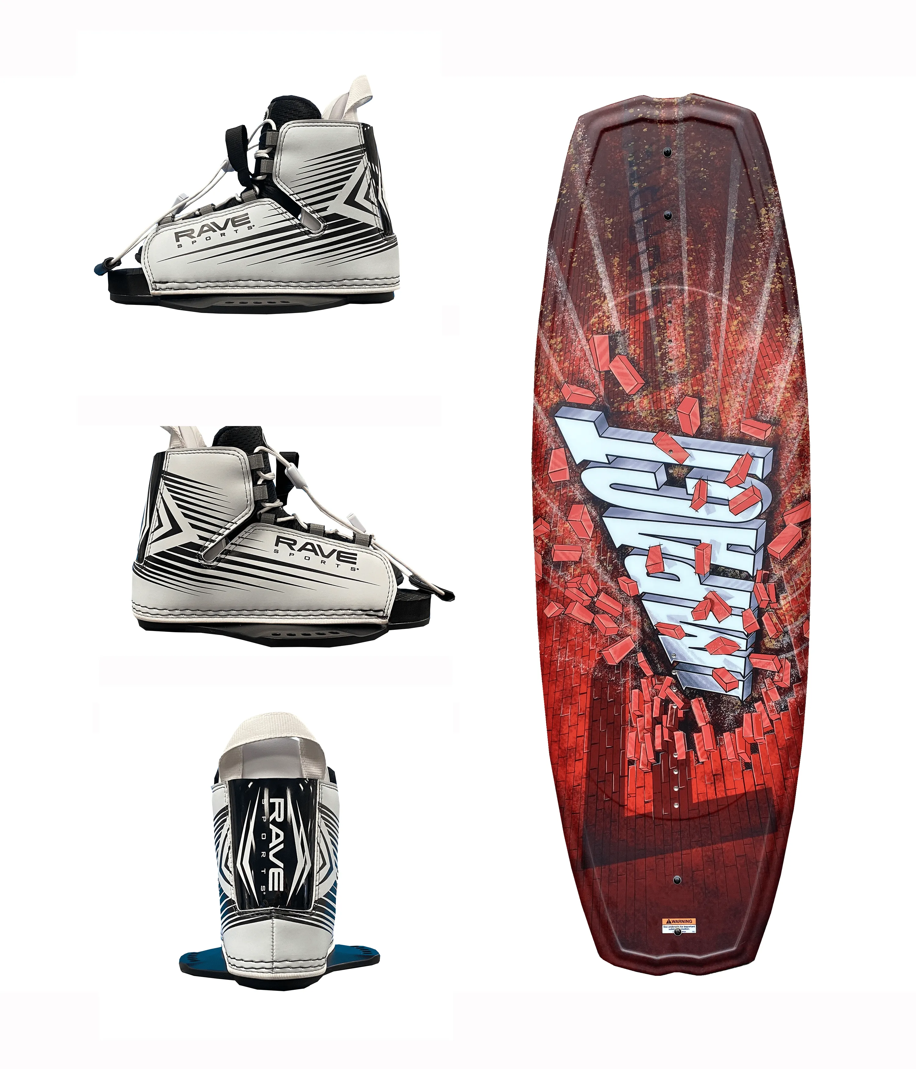 Jr. Impact Wakeboard with Bindings Package - Red Brick