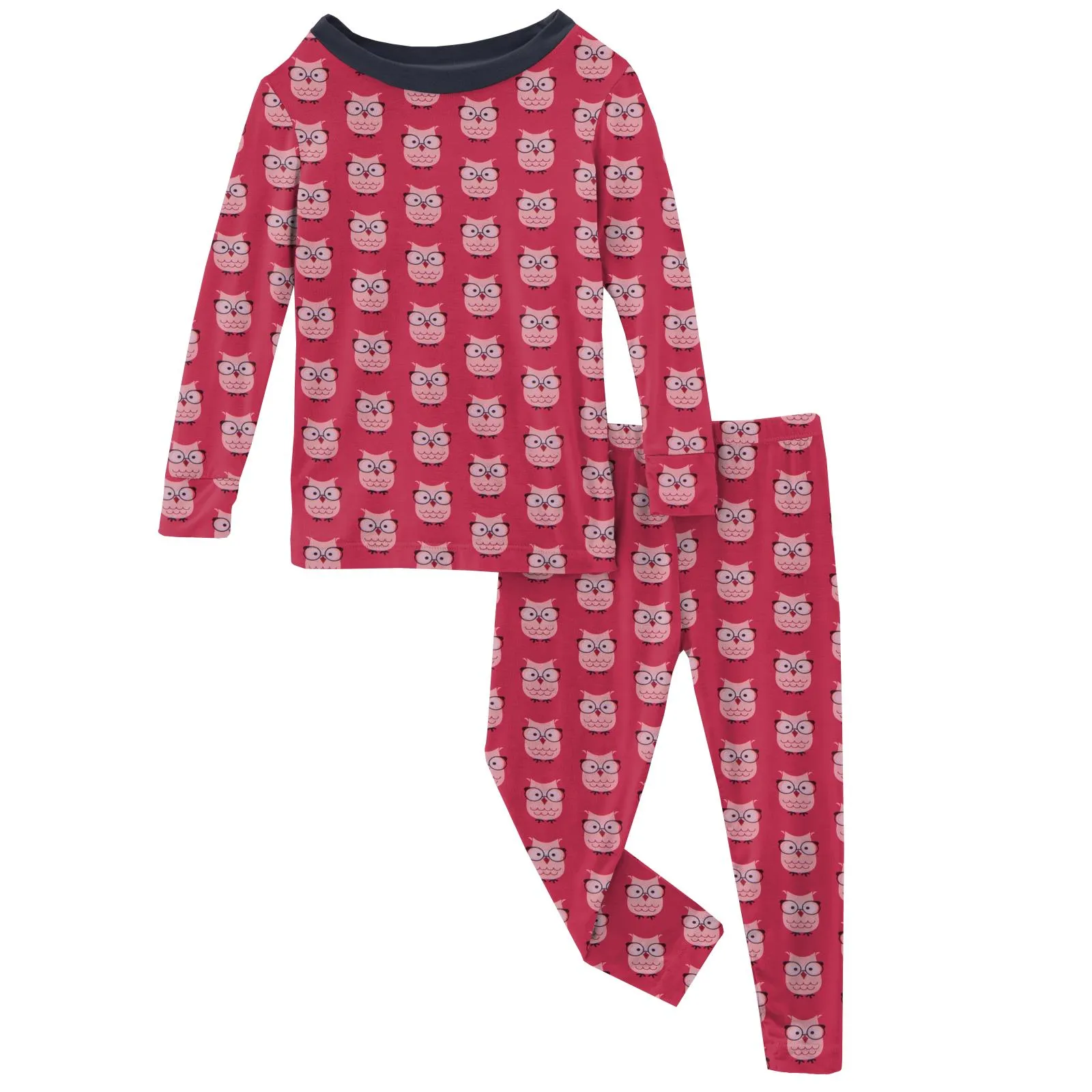 Kickee Pants Print Long Sleeve Pajama Set - Taffy Wise Owls