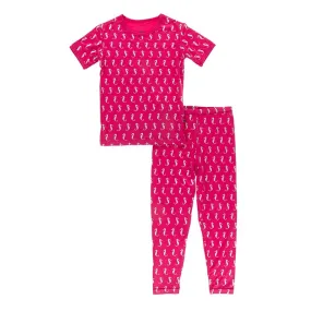 Kickee Pants Print Short Sleeve Pajama Set - Prickly Pear Mini Seahorses