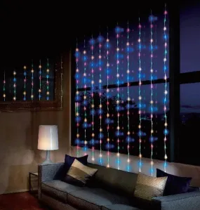 LED Multicolour Waterfall Curtain  (2x2m)