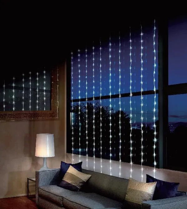 LED White Waterfall Curtain  (2x2m)