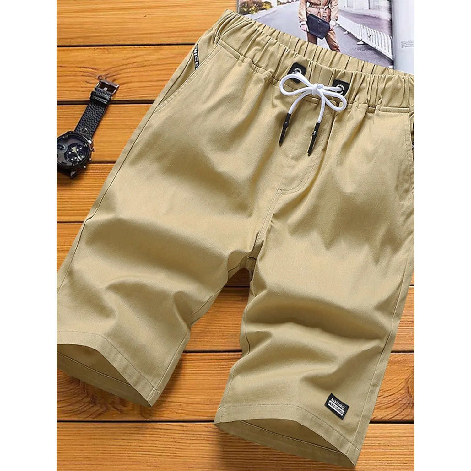 Men's Drawstring Knee Sweatpants