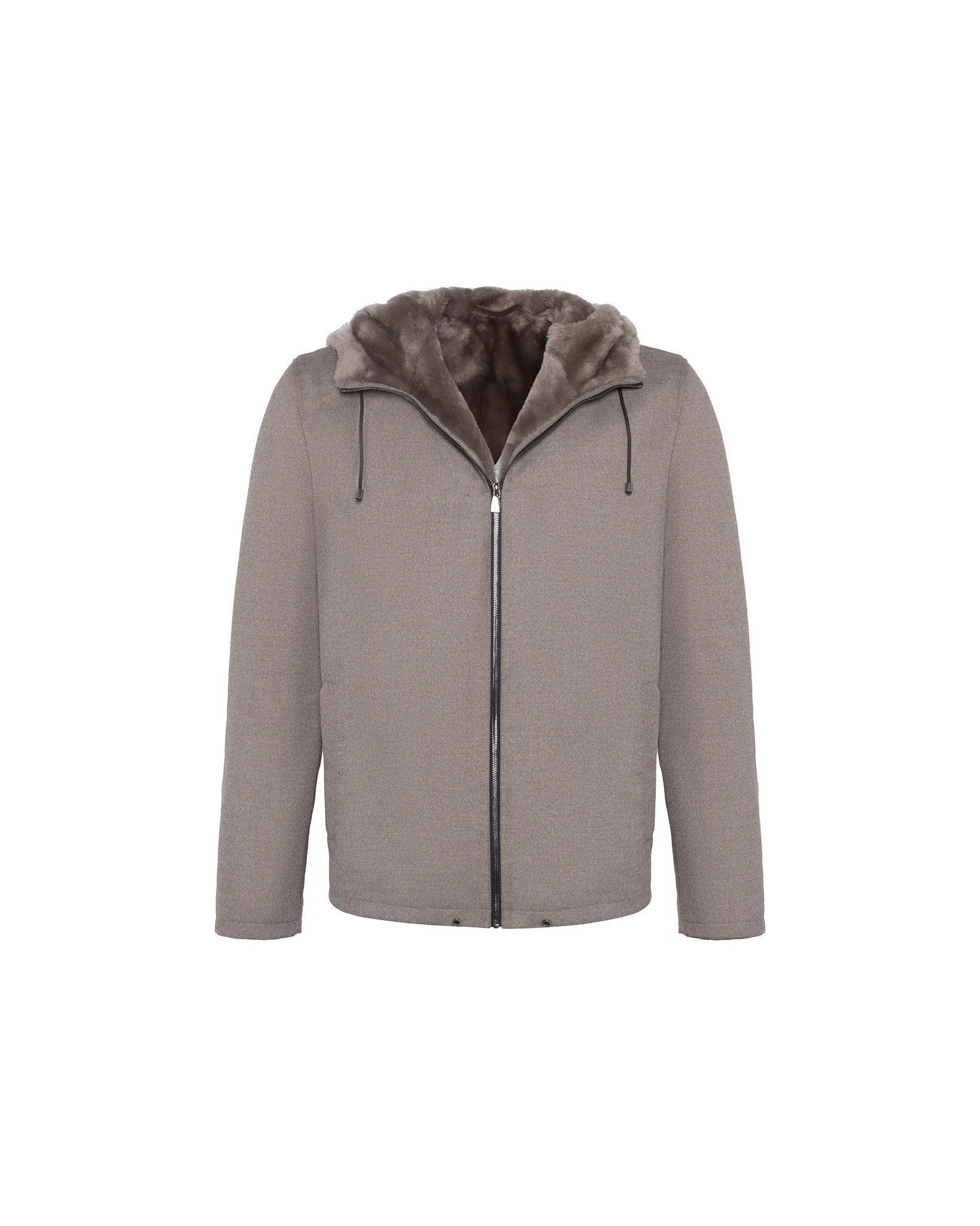 Men's Fabric Parka with Select Shearling Lamb Lining