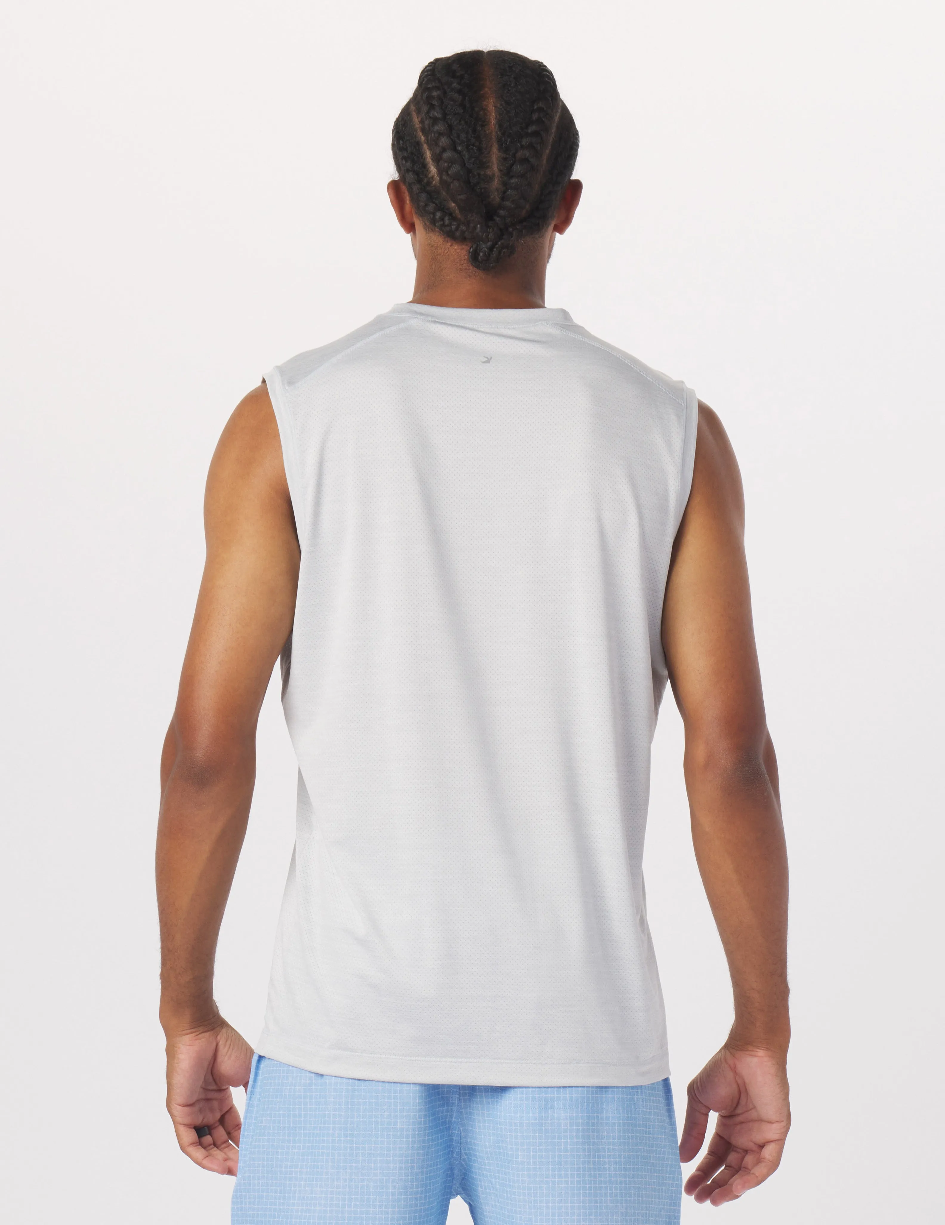 Motivator Sleeveless Tee: Ash Grey