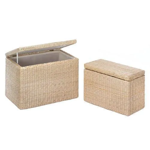 Natural Rush Nesting Storage Trunks