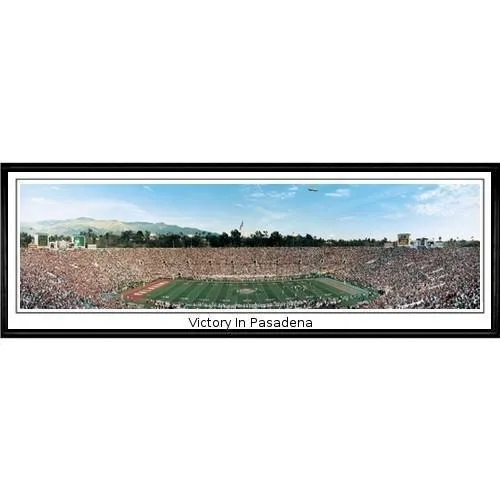 Oklahoma Sooners Victory In Pasadena"  - 13.5"x39" Standard Black Frame"