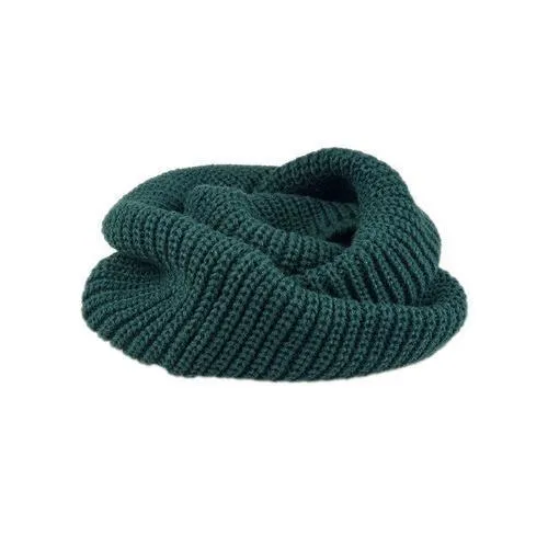 Olive Knit Funnel Snood