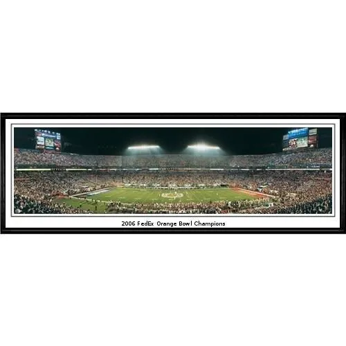 Penn State Lions 2006 FedEx Orange Bowl Champions"  - 13.5"x39" Standard Black Frame"