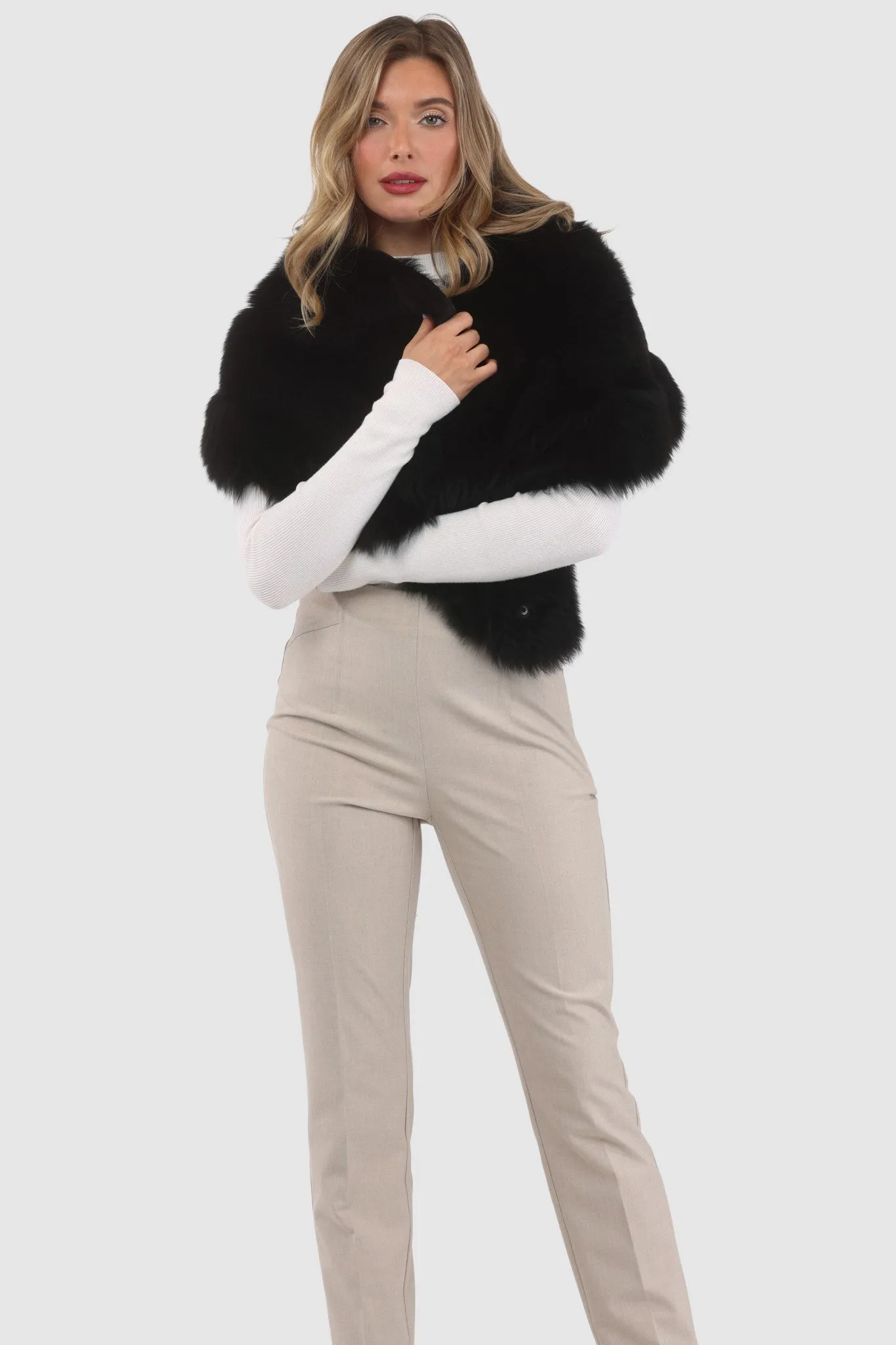 Reversible Merinillo Shearling Lamb Cape