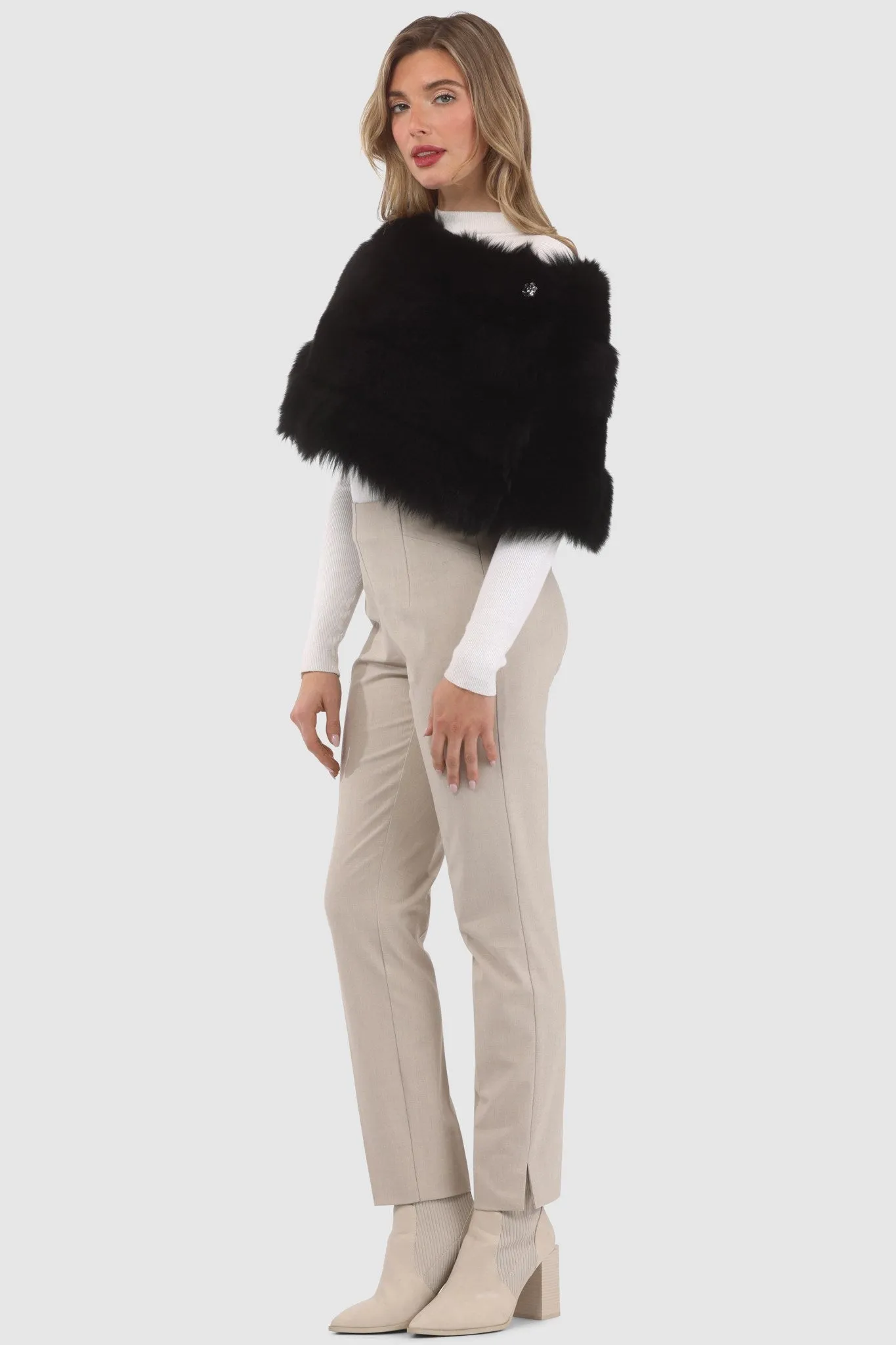 Reversible Merinillo Shearling Lamb Cape