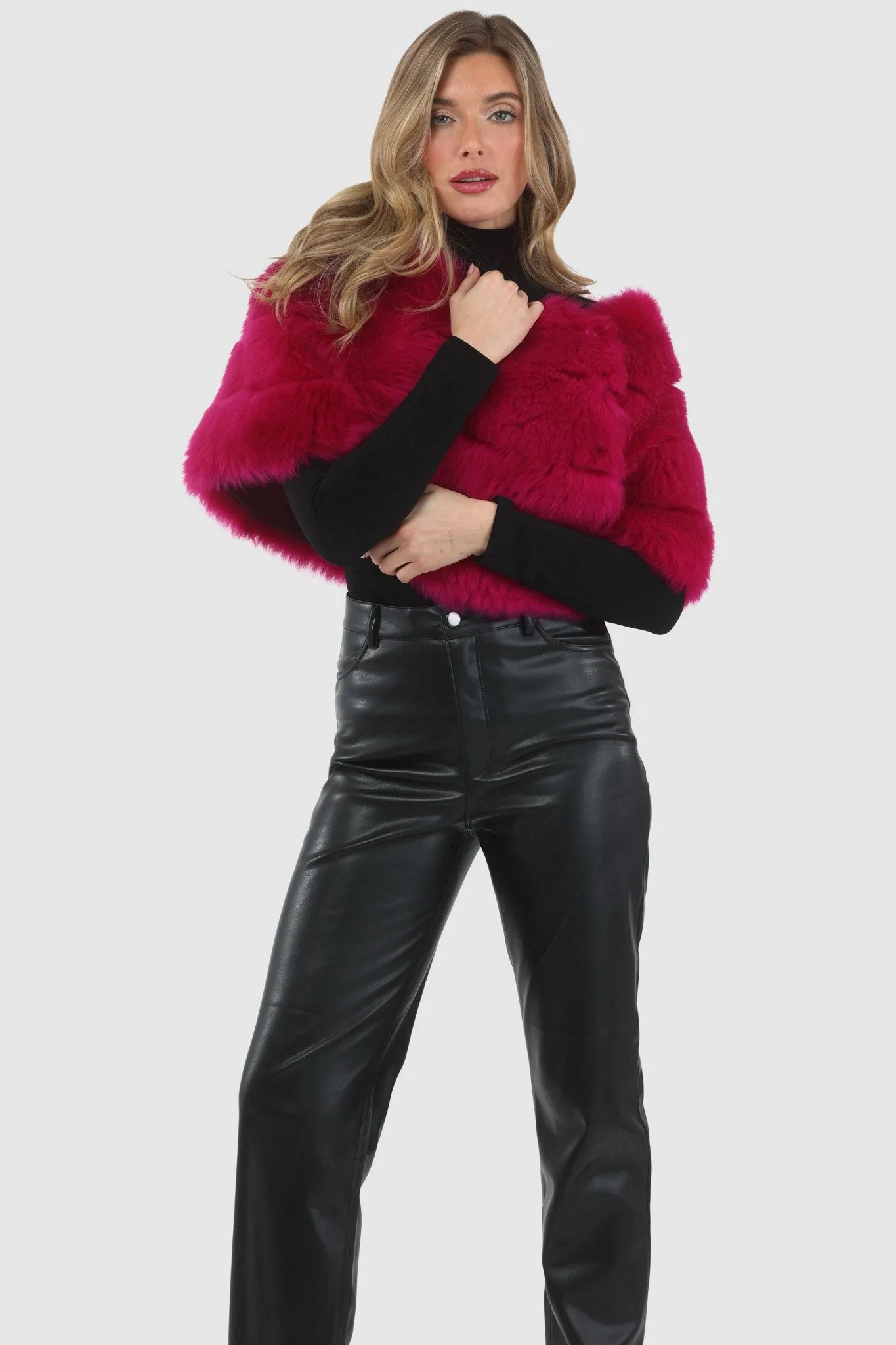 Reversible Merinillo Shearling Lamb Cape