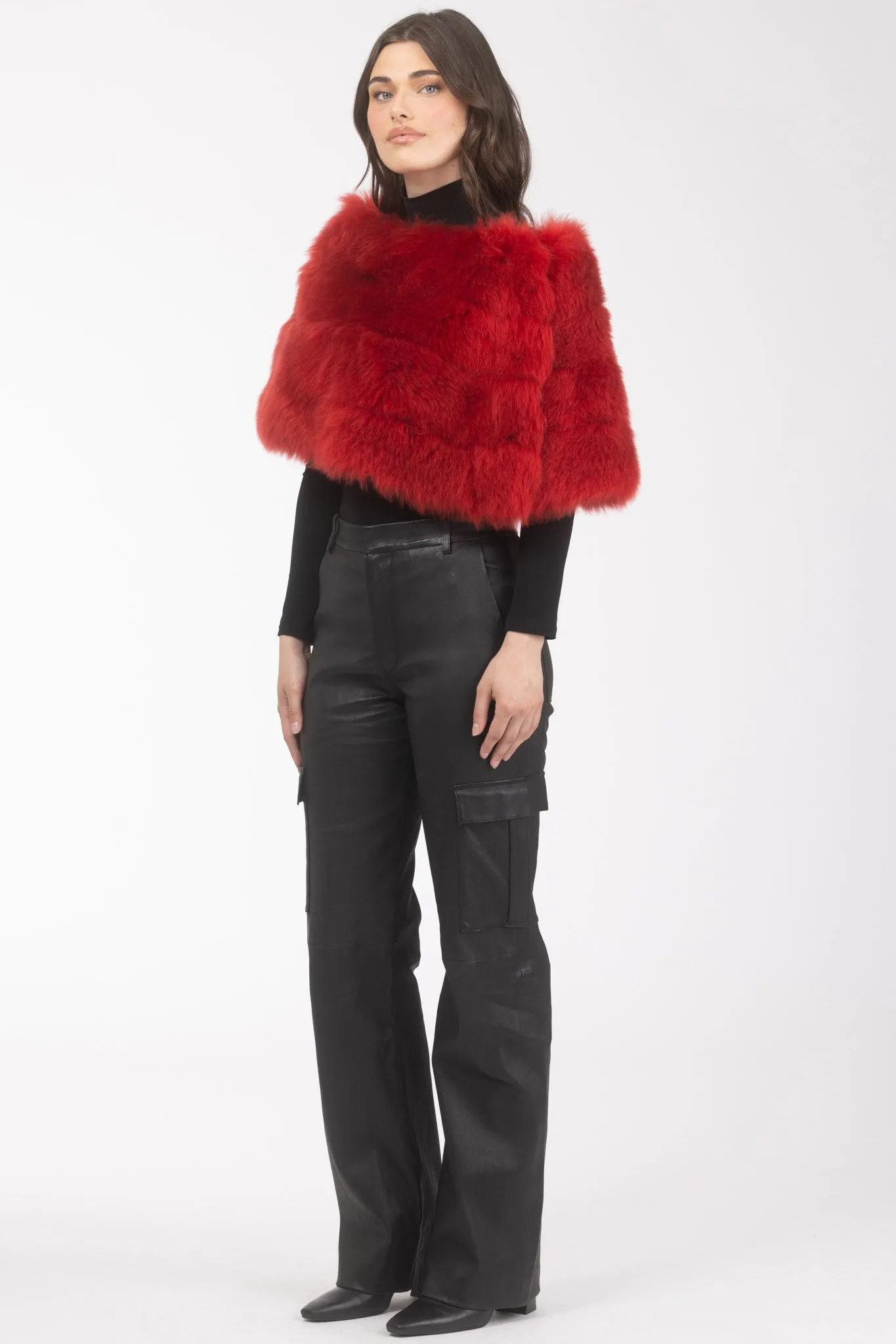 Reversible Merinillo Shearling Lamb Cape