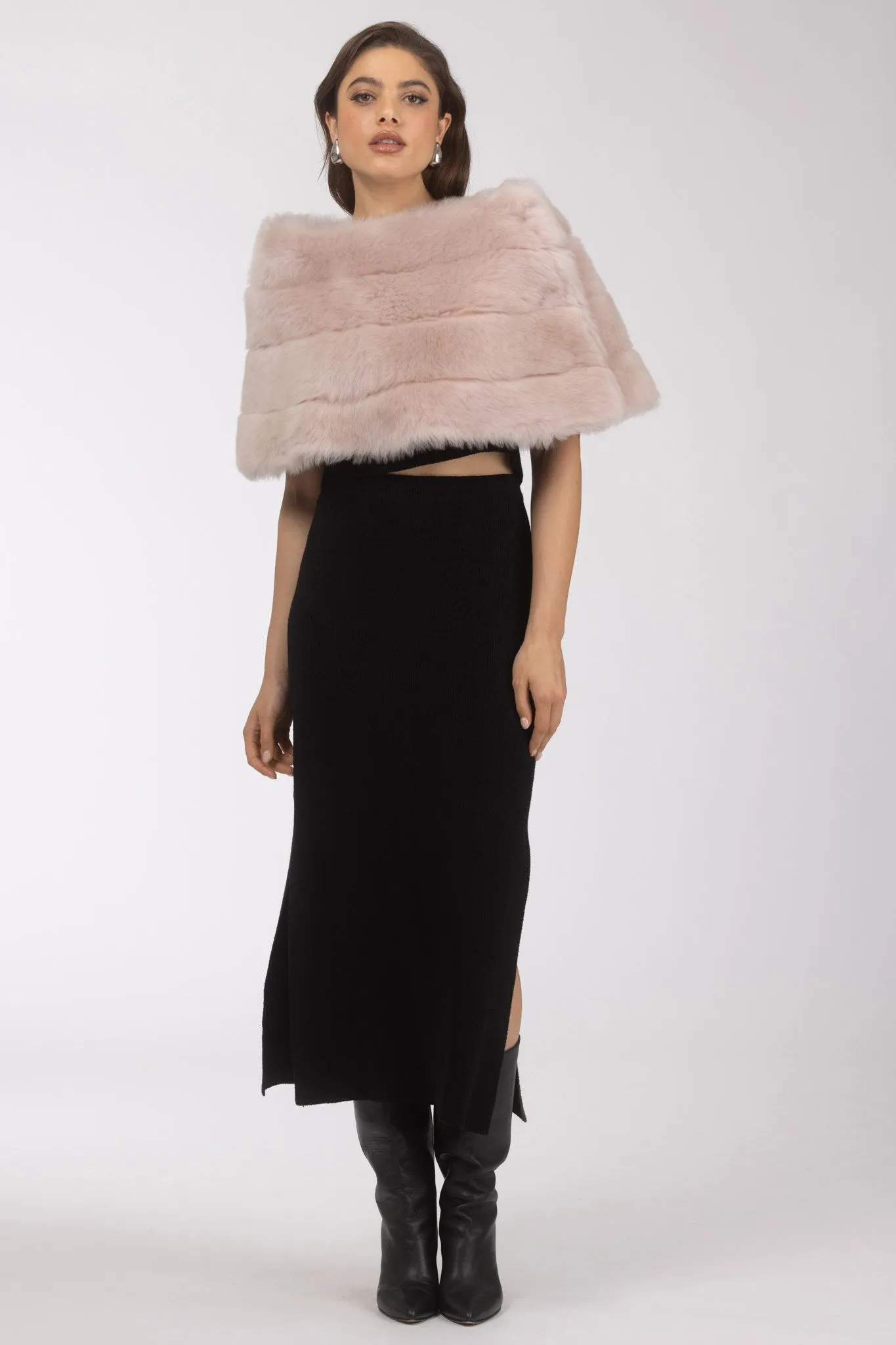 Reversible Merinillo Shearling Lamb Cape