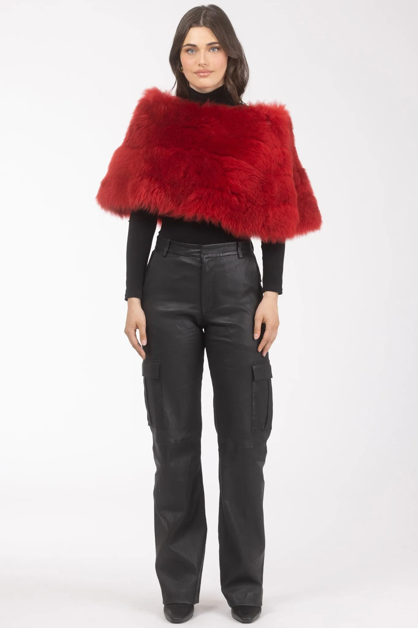 Reversible Merinillo Shearling Lamb Cape