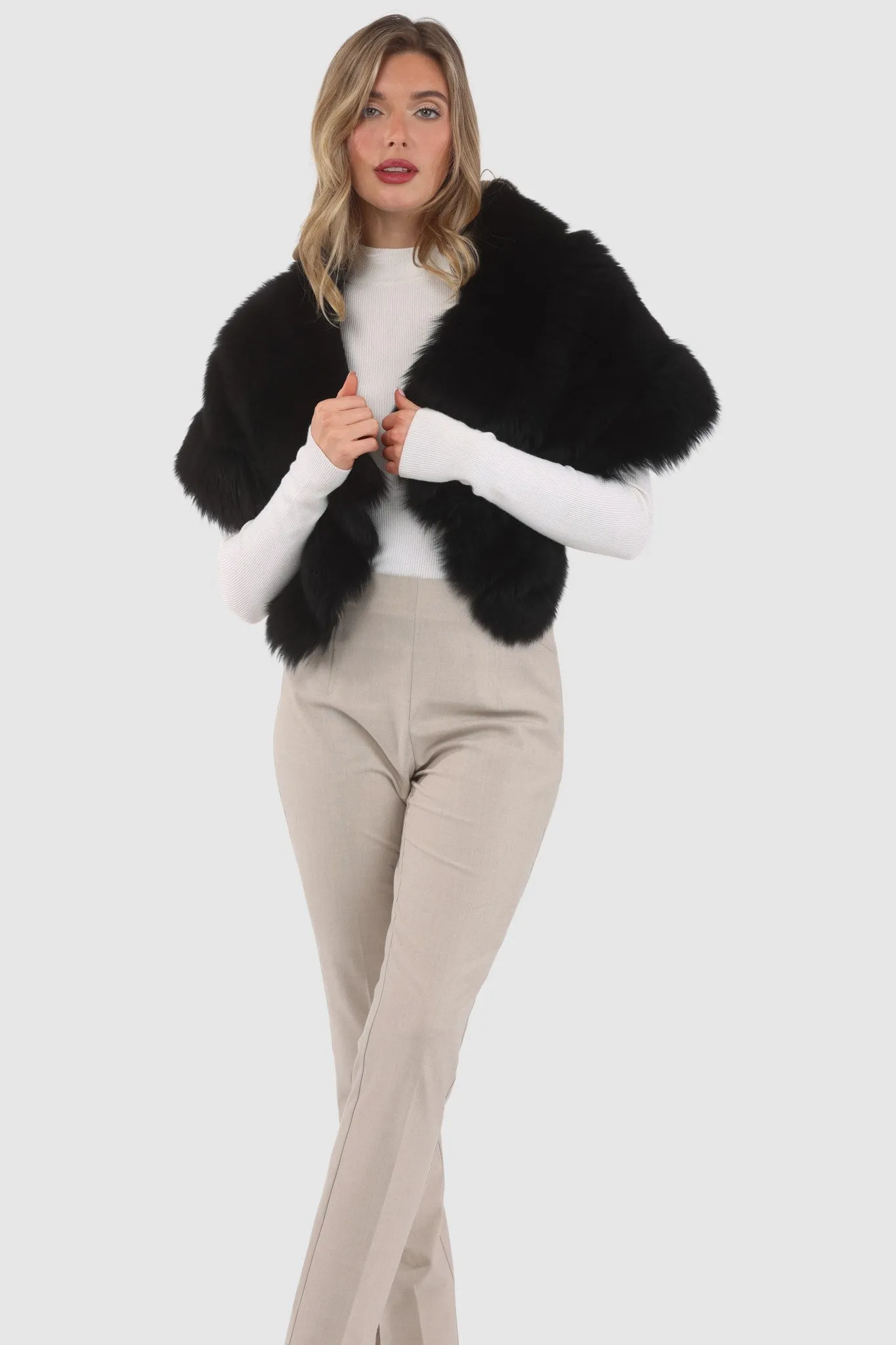 Reversible Merinillo Shearling Lamb Cape