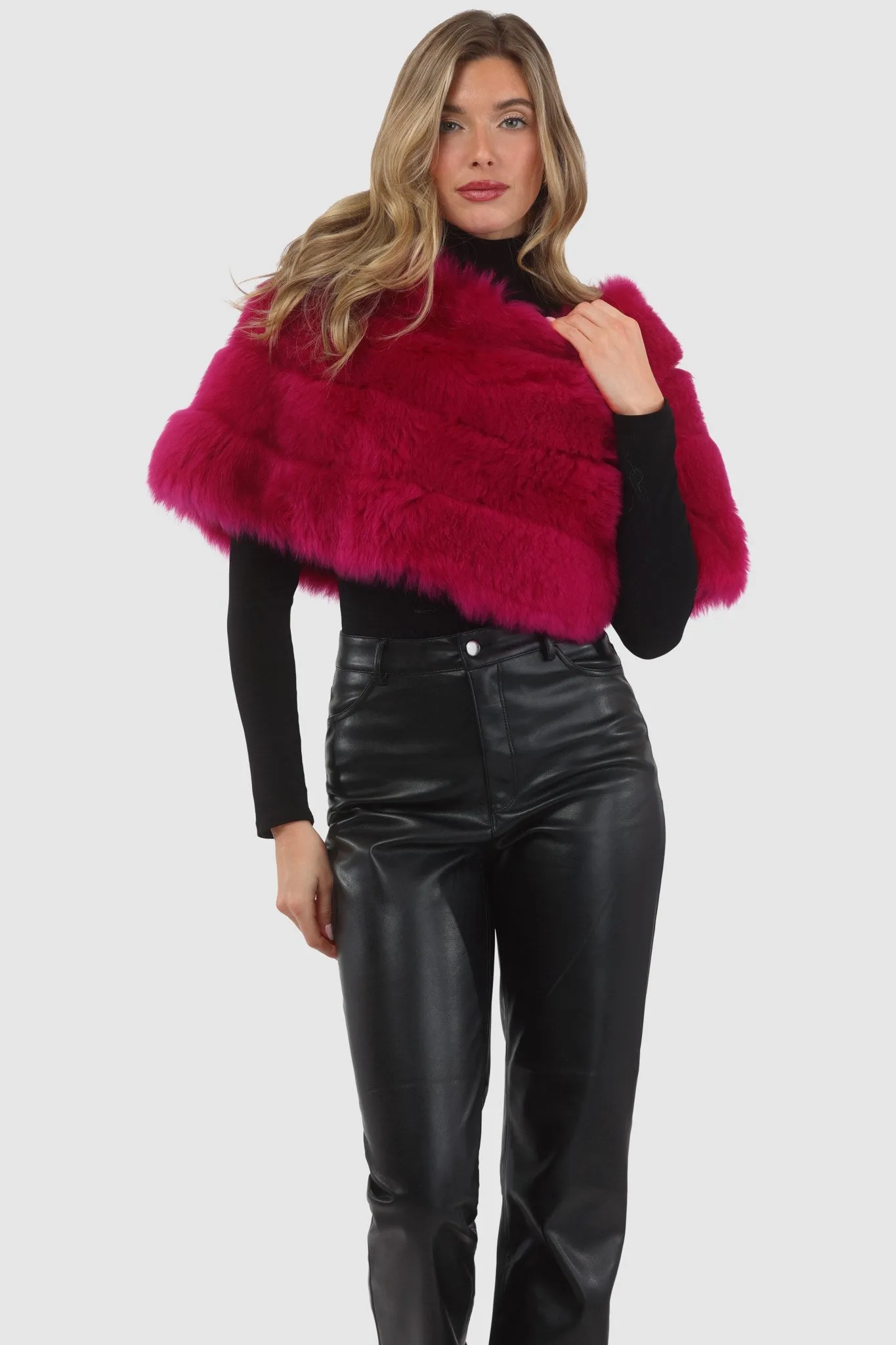 Reversible Merinillo Shearling Lamb Cape