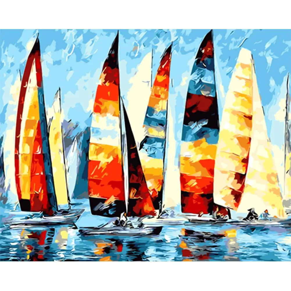 Sailing Boat - Paint by Numbers 40x50cm