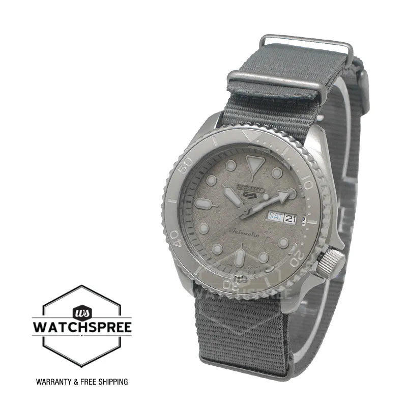 Seiko 5 Sports Automatic Grey Nylon Strap Watch SRPG61K1