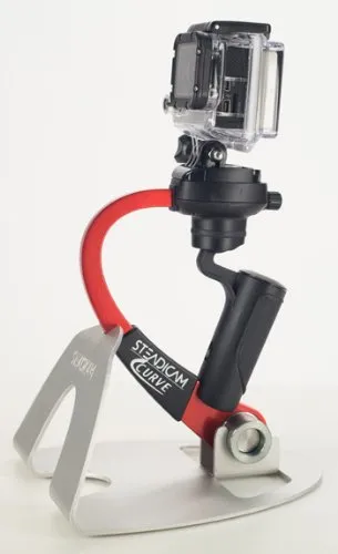 Steadicam CURVE-BK Handheld Video Stabilizer and grip for GoPro Hero Cameras 3, 4 Black & Hero 5 (Red)