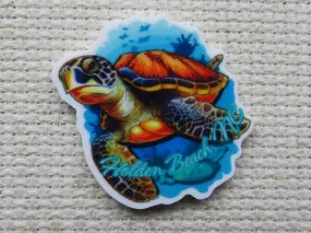 Swimming Sea Turtle Needle Minder, Cover Minder, Magnet