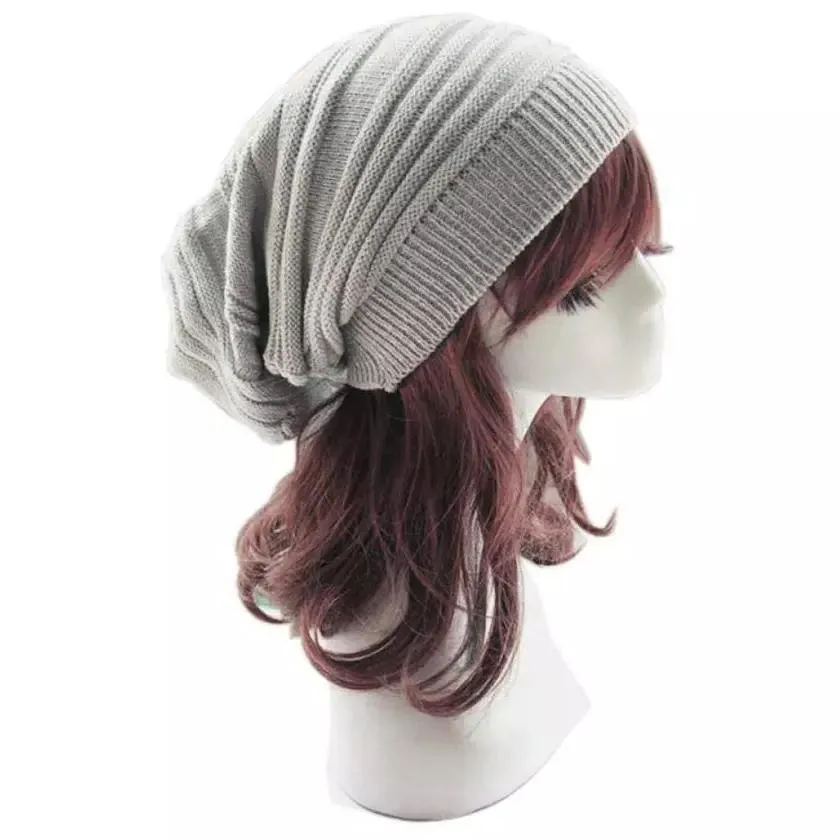 Women Winter Baggy Beanie Oversized Knitted Crochet Ski Hat Slouch Cap