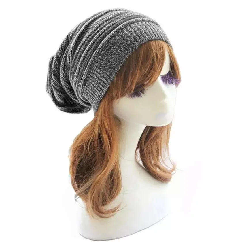 Women Winter Baggy Beanie Oversized Knitted Crochet Ski Hat Slouch Cap