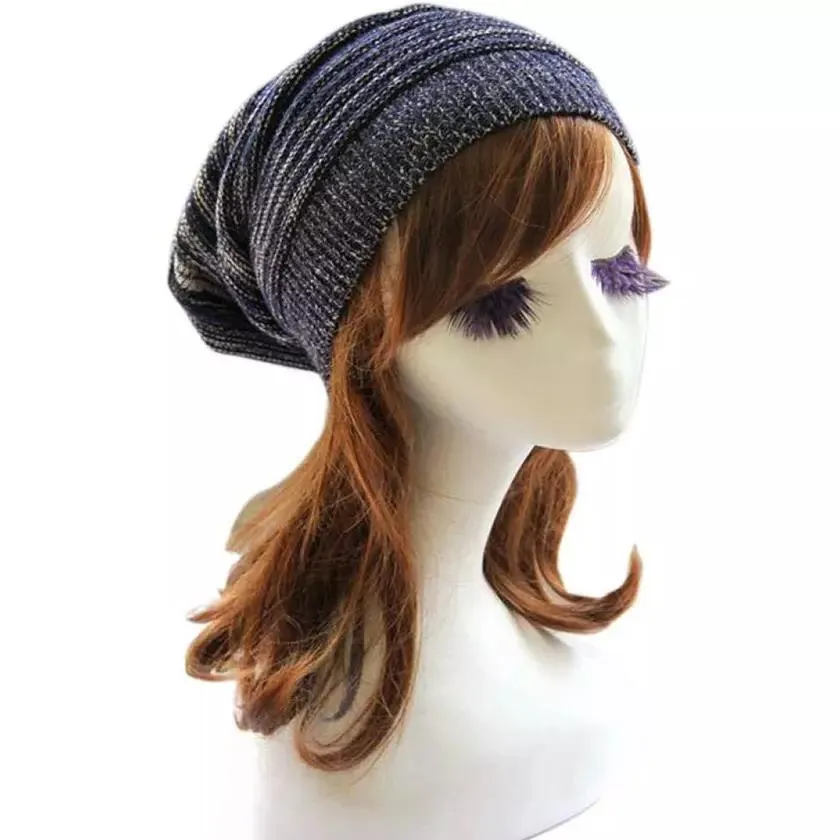 Women Winter Baggy Beanie Oversized Knitted Crochet Ski Hat Slouch Cap