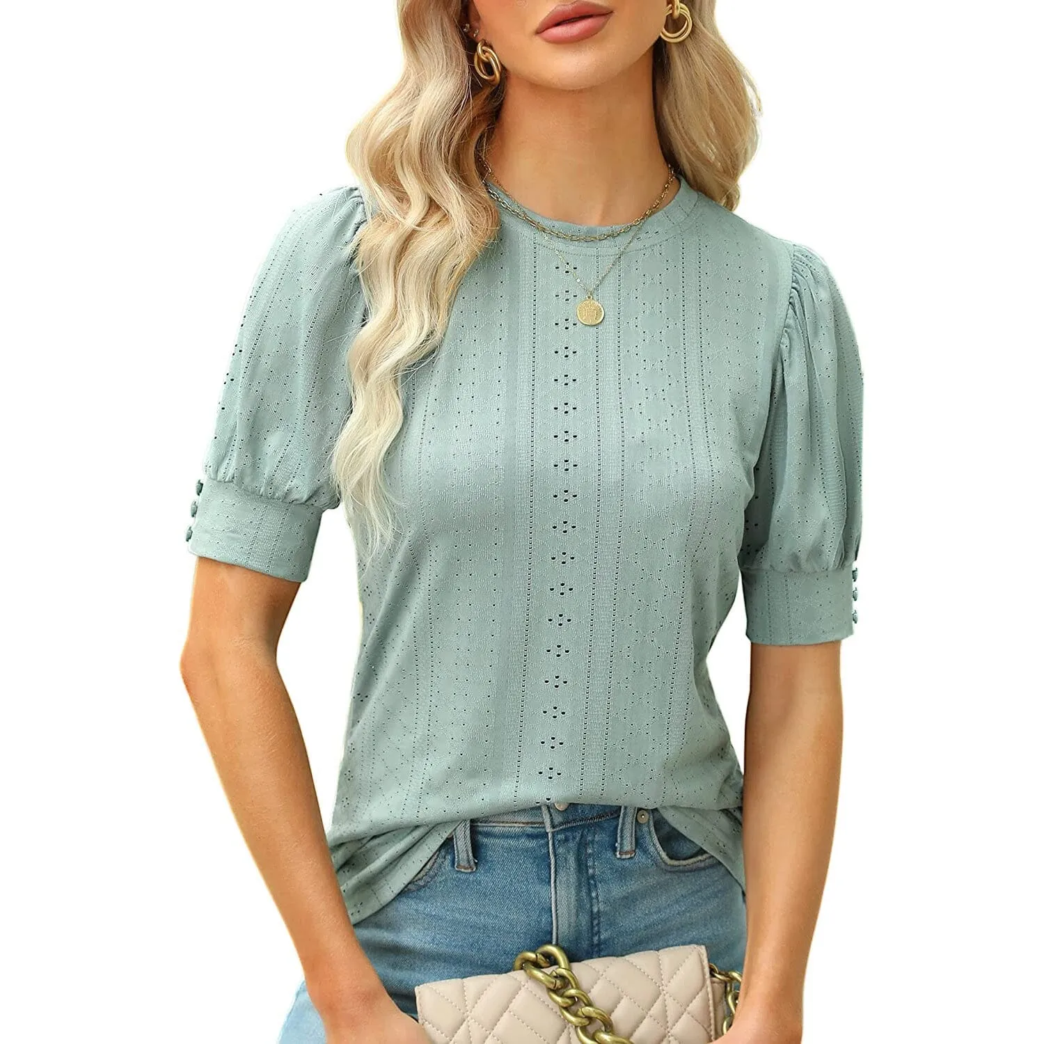 Women's Dressy Casual Puff Sleeve Tops