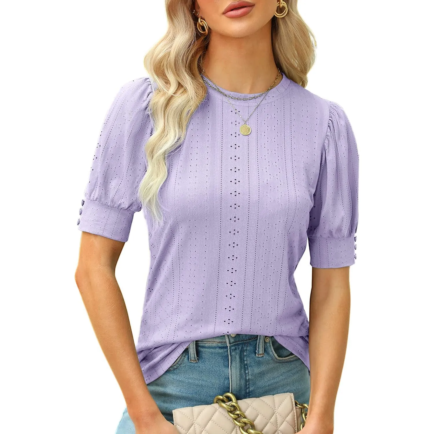 Women's Dressy Casual Puff Sleeve Tops